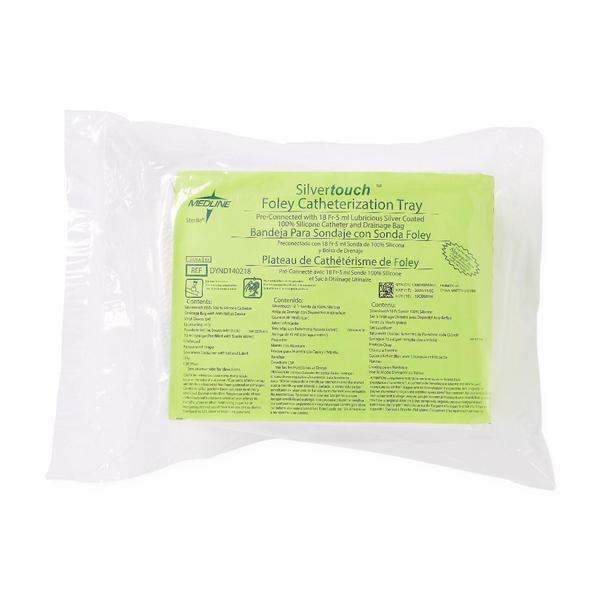 Tray Foley Catheter Silvertouch 18Fr 5cc Silver Hydrophilic Coated 10/Ca